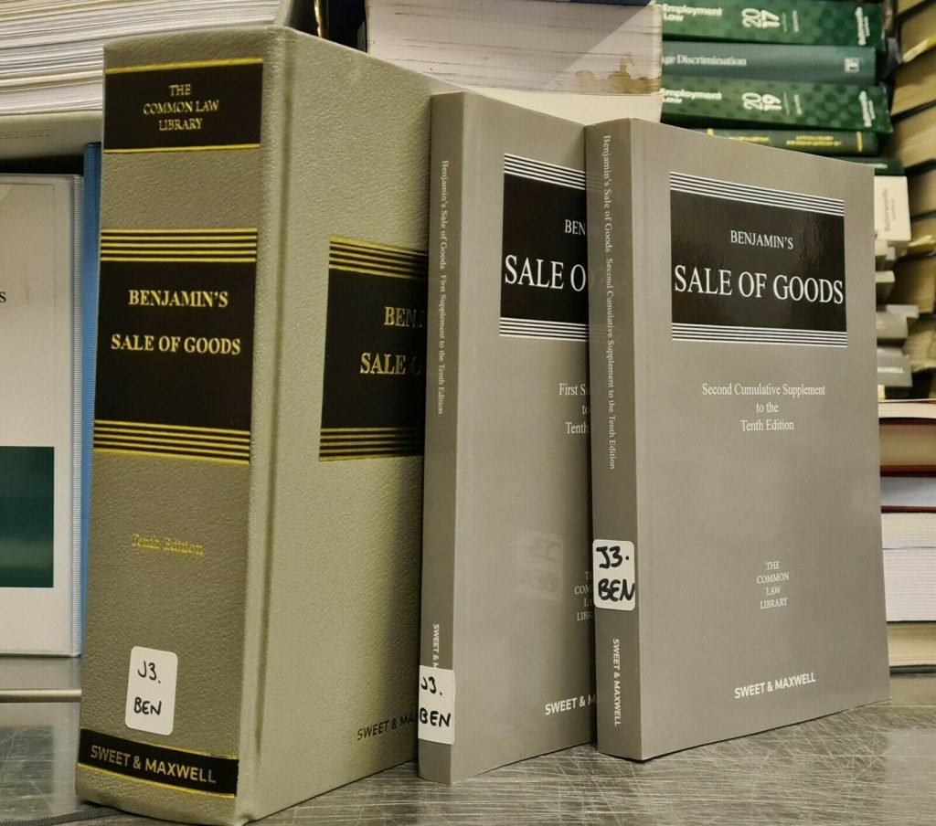 Benjamin's Sale Of Goods 10th Ed With Supplements Common Law Library ...